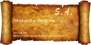 Skergula Andrea névjegykártya